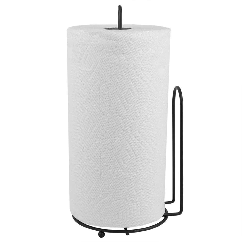Home Basics Paper Towel Holder with Easy-Tear Arm | Bronze Finish, Fits Standard & Jumbo Rolls