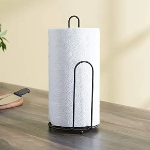 Home Basics Paper Towel Holder with Easy-Tear Arm | Bronze Finish, Fits Standard & Jumbo Rolls thumbnail 6