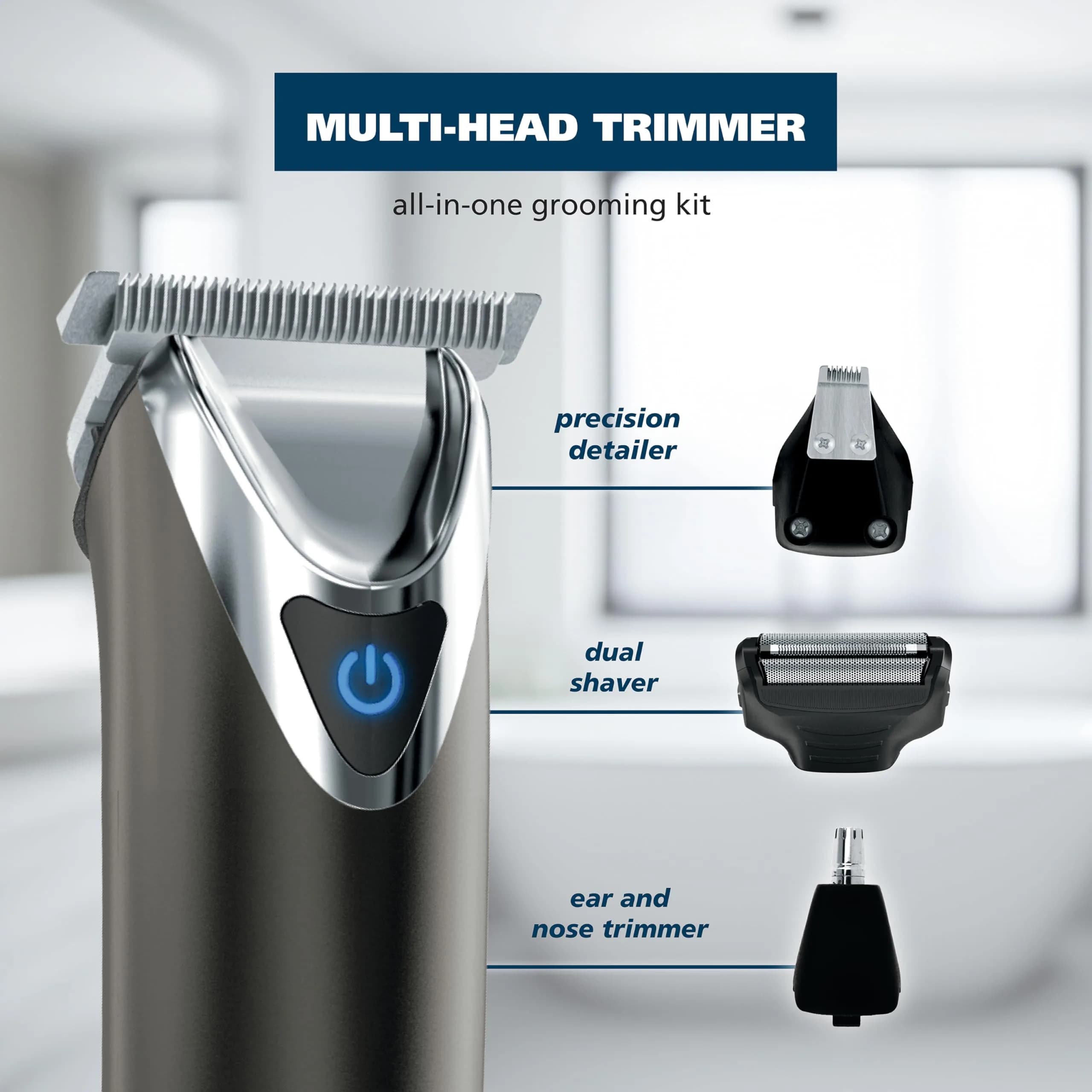 Wahl USA Stainless Steel Lithium Ion 2.0+ Slate Beard Trimmer for Men | 3.5 Hours Runtime - view 2