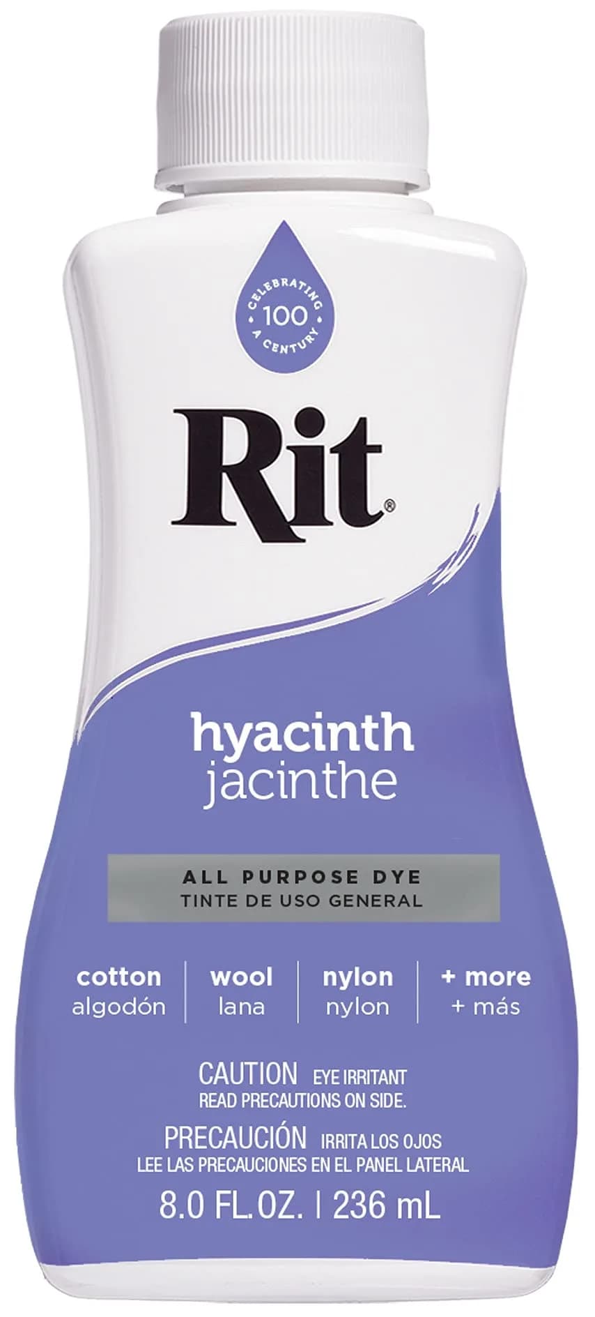 Rit All-Purpose Liquid Fabric Dye in Hyacinth Jacinthe, 237ml (8 Fl Oz) - Vibrant Colour for All Fabrics - main product image