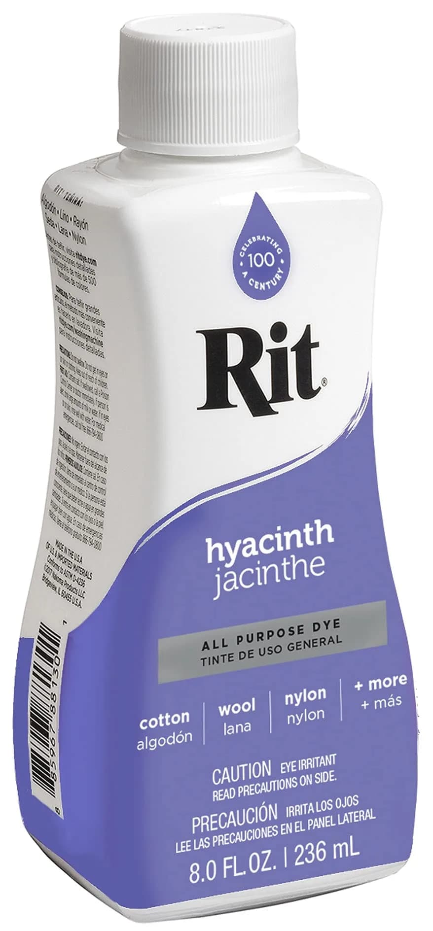 Rit All-Purpose Liquid Fabric Dye in Hyacinth Jacinthe, 237ml (8 Fl Oz) - Vibrant Colour for All Fabrics - view 2