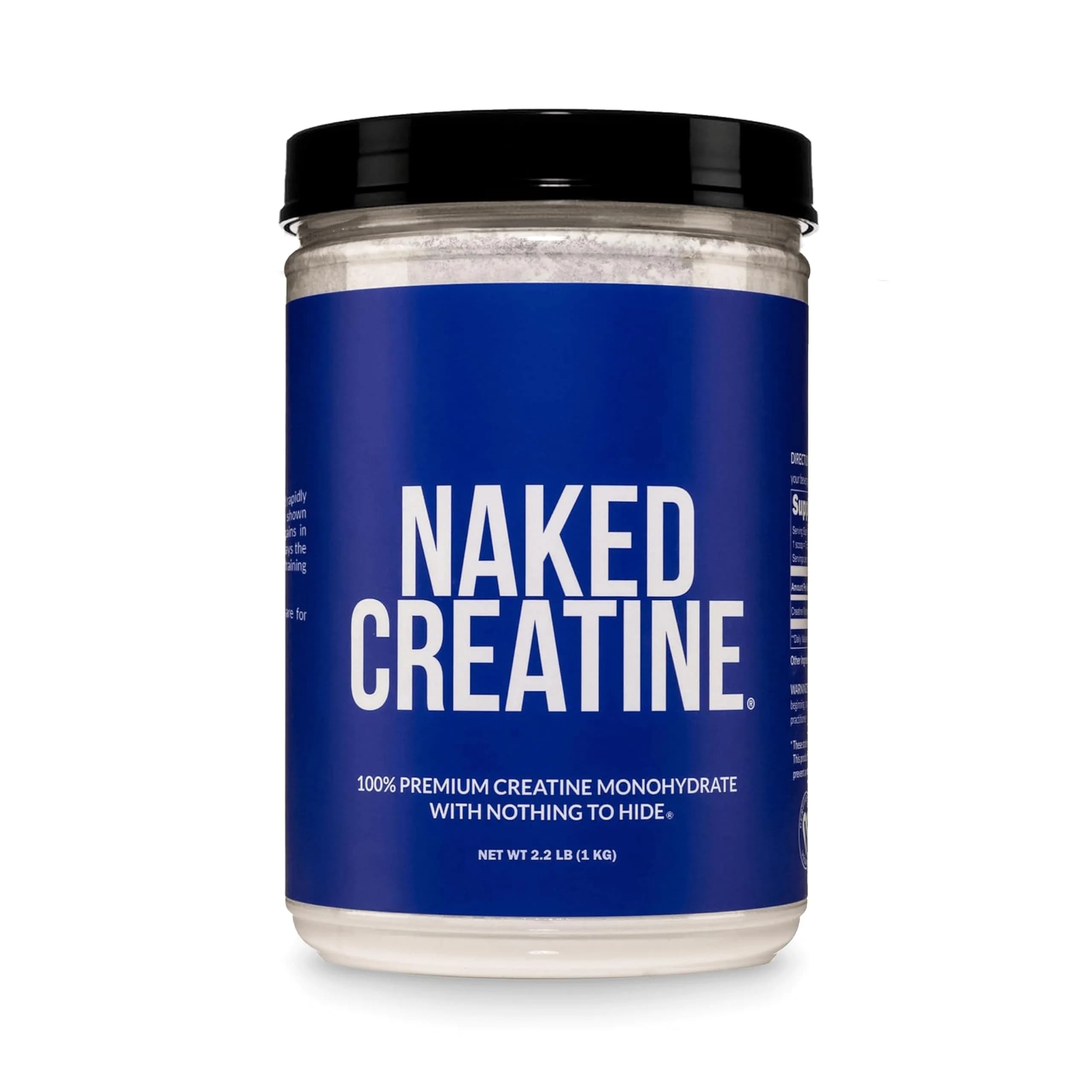 NAKED Unflavored Creatine Monohydrate Powder - 200 Servings, Vegan, Non-GMO, Gluten-Free, Soy-Free - main product image
