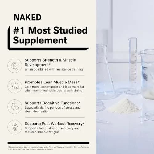 NAKED Pure Micronized Creatine Monohydrate Powder 1000g (35.2 oz) | NSF Certified Vegan Muscle Building Supplement thumbnail 2