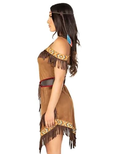 Leg Avenue Native Princess Costume X-Large | 4 Piece Halloween Outfit with Fringe & Leaf Accents thumbnail 2