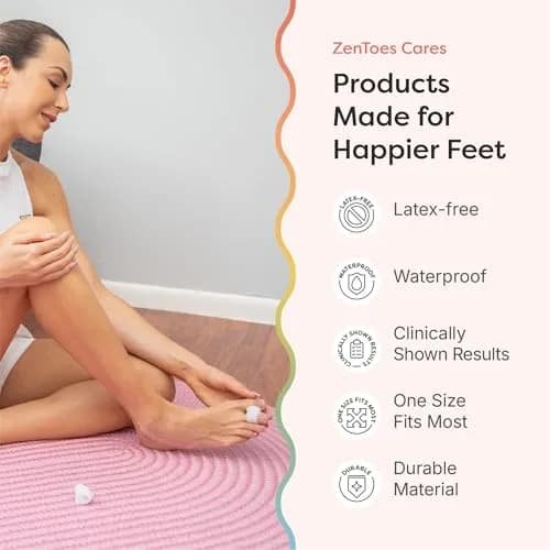 ZenToes Gel Toe Spacers for Bunions & Overlapping Toes | Reposition & Comfort Support (70-120 chars) thumbnail 6