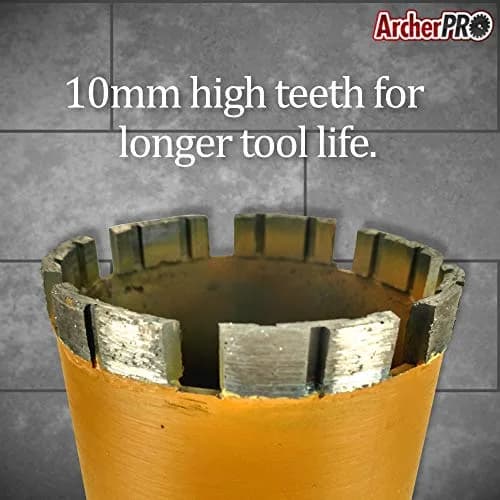 ArcherPro 2 in. Diamond Turbo Core Drill Bit for Concrete & Masonry | 14 in. Depth, 1-1/4 in. -7 Arbor thumbnail 4