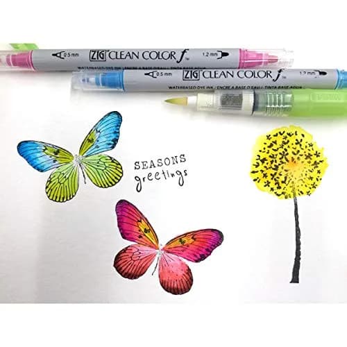 Kuretake ZIG CLEAN COLOR f, 24 Water-Based Twin-Tip Markers | Suitable for Dark Paper & Illustration thumbnail 7