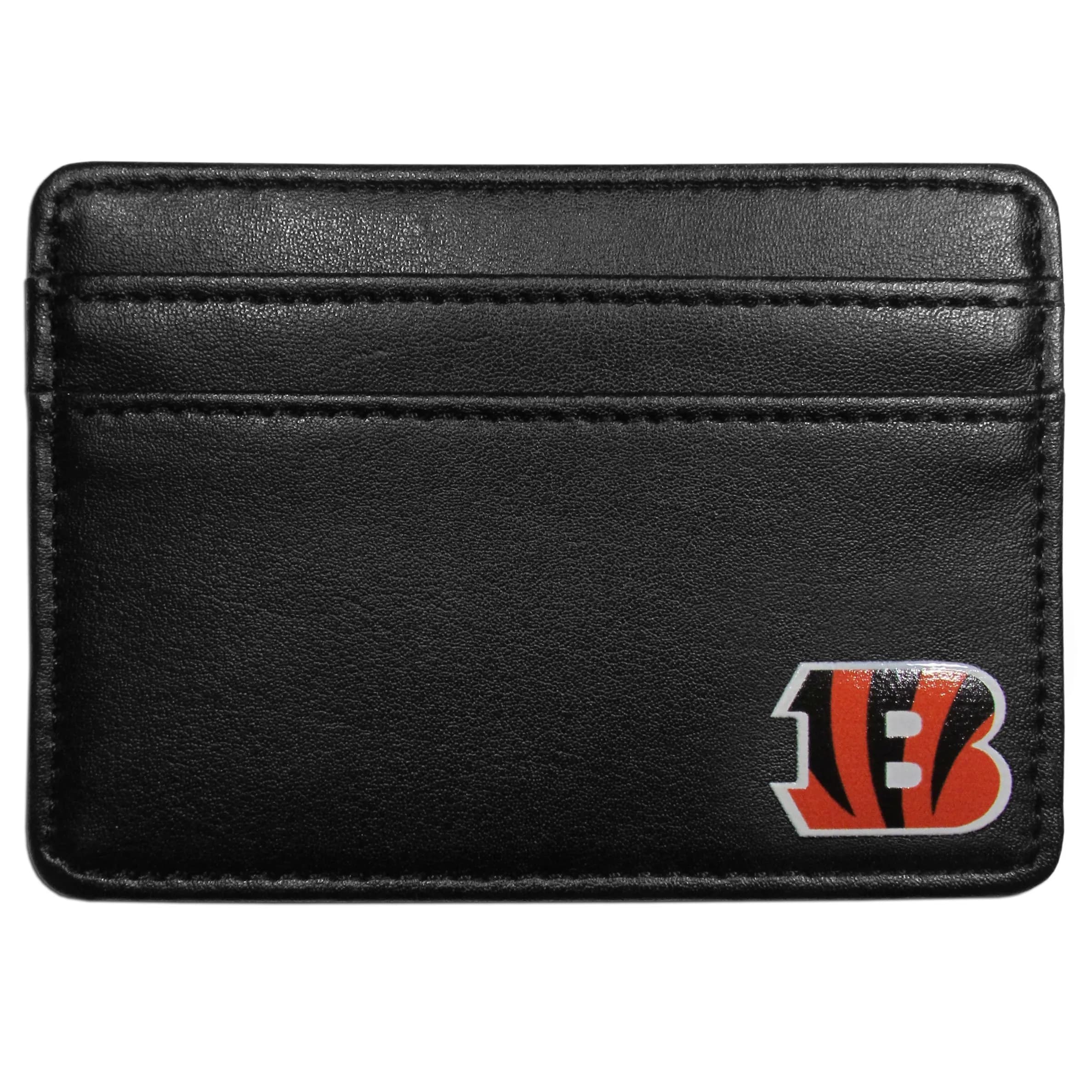 Siskiyou NFL Cincinnati Bengals Weekend Wallet, Black | Slim Leather Fan Wallet for Sports Fans