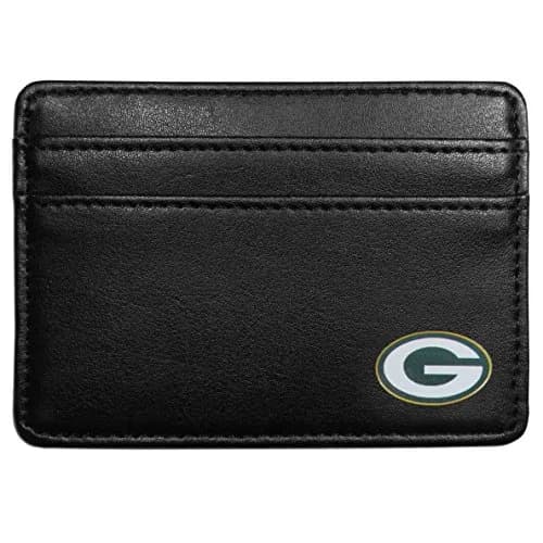 Siskiyou Sports NFL Green Bay Packers Wallet, Black | Slim Leather Weekend Wallet with Logo thumbnail 1