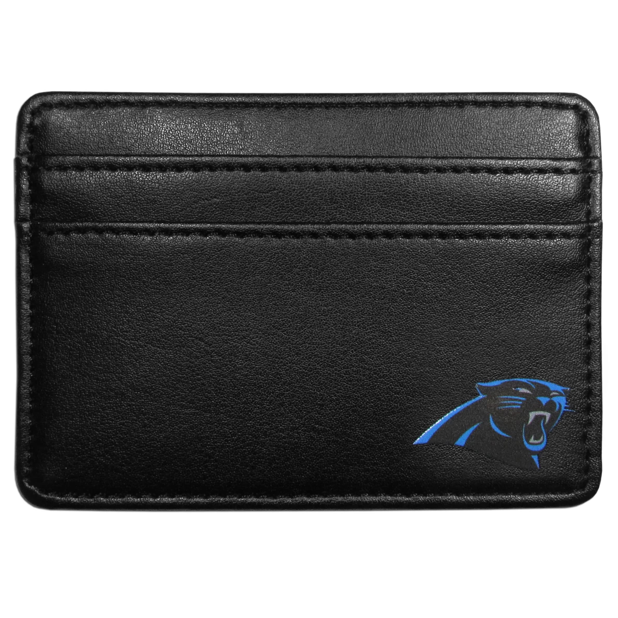 Siskiyou NFL Carolina Panthers Wallet, Black | Slim Leather Weekend Accessory