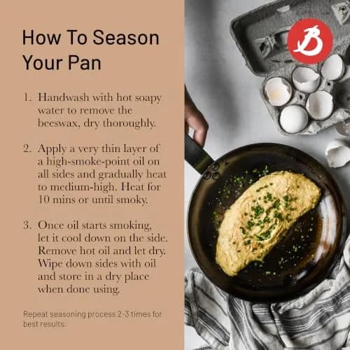 de Buyer Mineral B Carbon Steel Fry Pan 9.5” | Naturally Non-Stick French Cookware thumbnail 3
