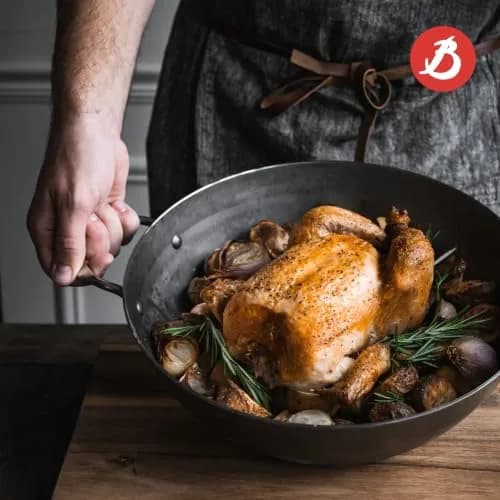 de Buyer Mineral B Carbon Steel Fry Pan 12.5” | Naturally Non-Stick French Cookware thumbnail 8