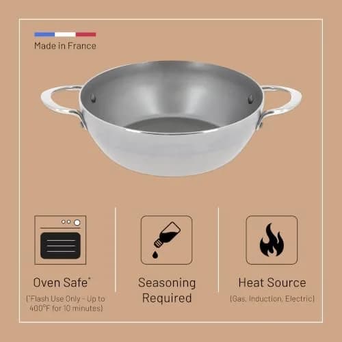 de Buyer Mineral B Carbon Steel Fry Pan 12.5” | Naturally Non-Stick French Cookware thumbnail 4