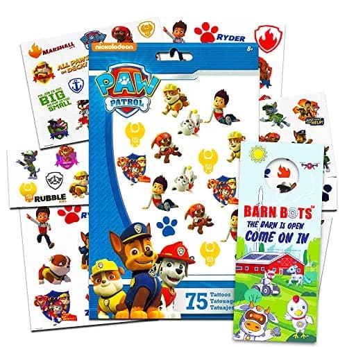 Paw Patrol Temporary Tattoos for Toddlers Bundle | 75 Fun, Easy-to-Apply Party Favors & Rewards thumbnail 1