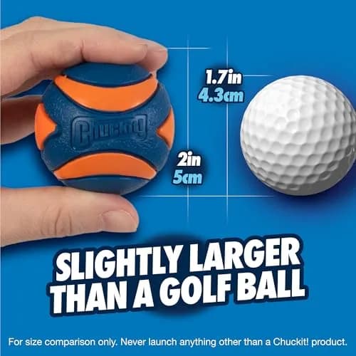 Chuckit! Ultra Squeaker Ball Dog Fetch Toy, Small 2in (5cm), 1 Pack | Durable Rubber for Fetch & Play thumbnail 2