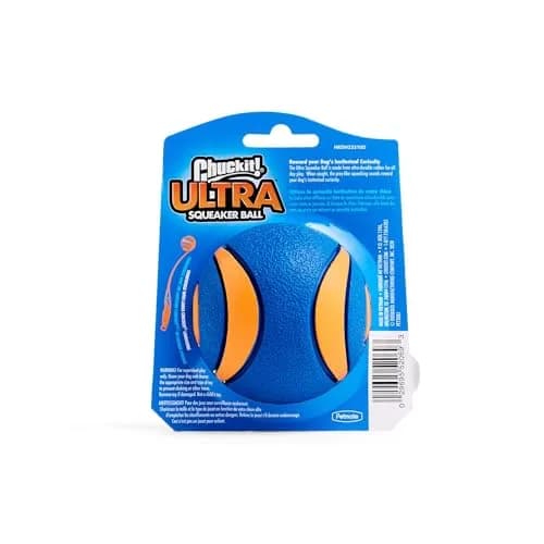 Chuckit! Ultra Squeaker Ball Dog Fetch Toy, Large 7.6cm (3in) | Floats & Squeaks for Big Breeds thumbnail 5