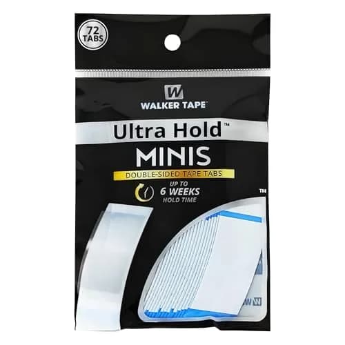 Walker Tape Ultra Hold Mini Tabs, Double Sided Wig Tape for Lace & Extensions | Strong Long Lasting Bond (70-120 chars) thumbnail 1