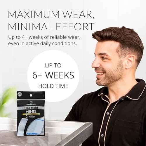 Walker Tape Ultra Hold Mini Tabs, Double Sided Wig Tape for Lace & Extensions | Strong Long Lasting Bond (70-120 chars) thumbnail 8