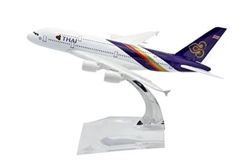 TANG DYNASTY Thai Airways Air Bus A380 Metal Airplane Model 16cm (6.3 inches) | Die-cast Collectible thumbnail 1