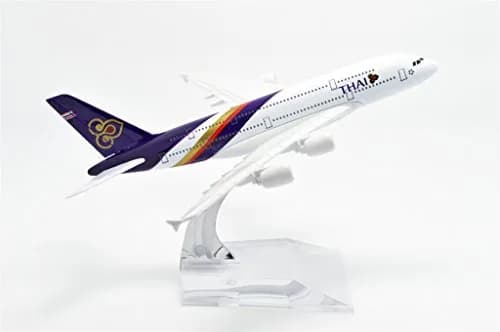 TANG DYNASTY Thai Airways Air Bus A380 Metal Airplane Model 16cm (6.3 inches) | Die-cast Collectible thumbnail 5
