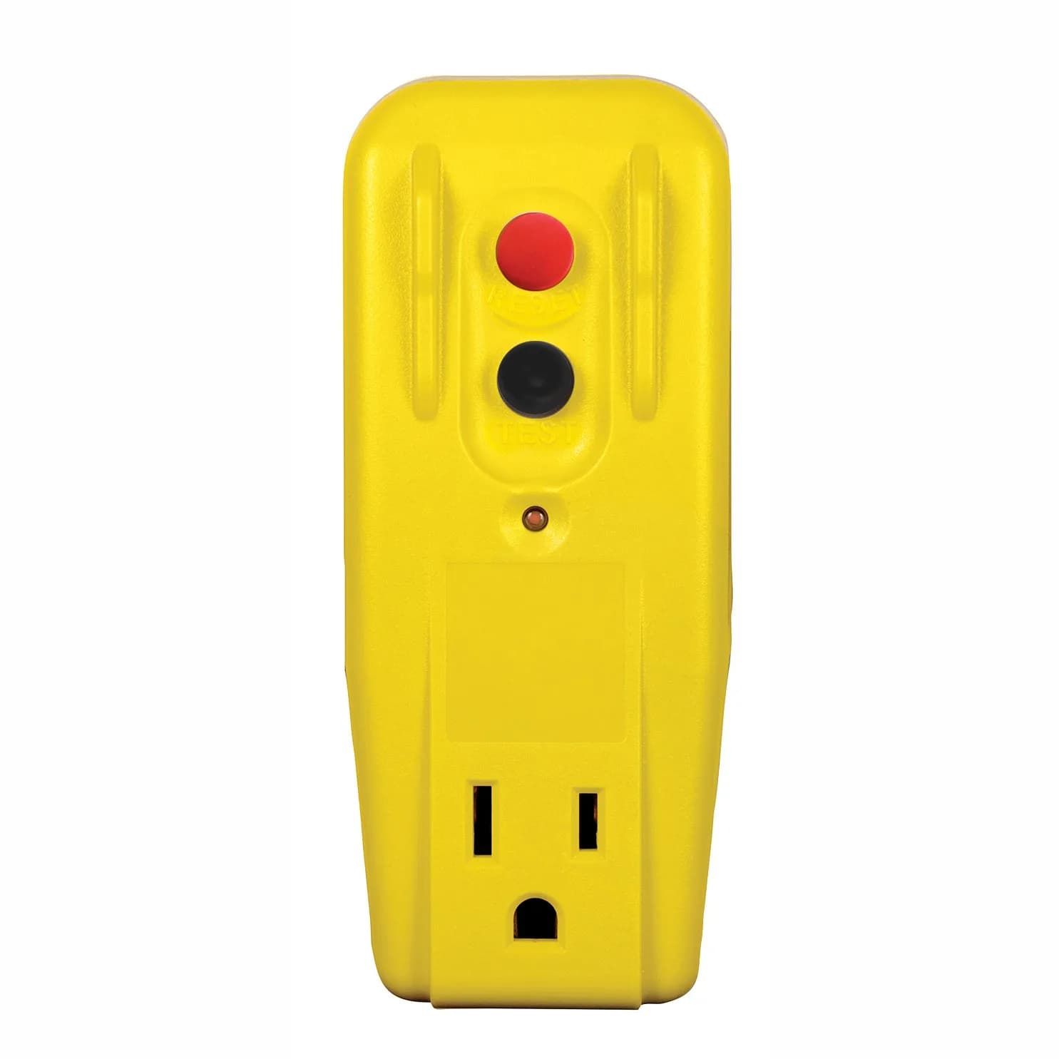 Tower Auto-Reset 15A Grounded 3-Prong GFCI Single Outlet Adapter, Yellow | Indoor UL Rated Safety