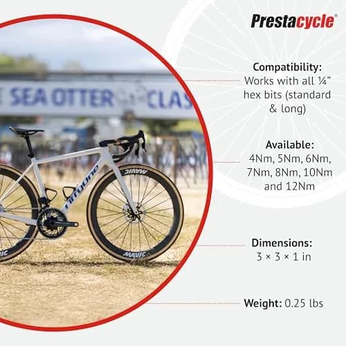 Prestacycle Pro TorqKeys 4Nm T-Handle Torque Wrench | Accurate, Ergonomic, Durable thumbnail 4