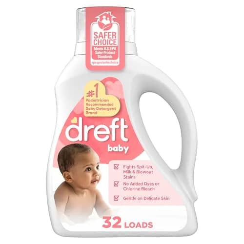 Dreft Baby Liquid Laundry Detergent Gentle on Sensitive Skin 1.24 L (42 fl oz) | Pediatrician Recommended for Baby Laundry thumbnail 1