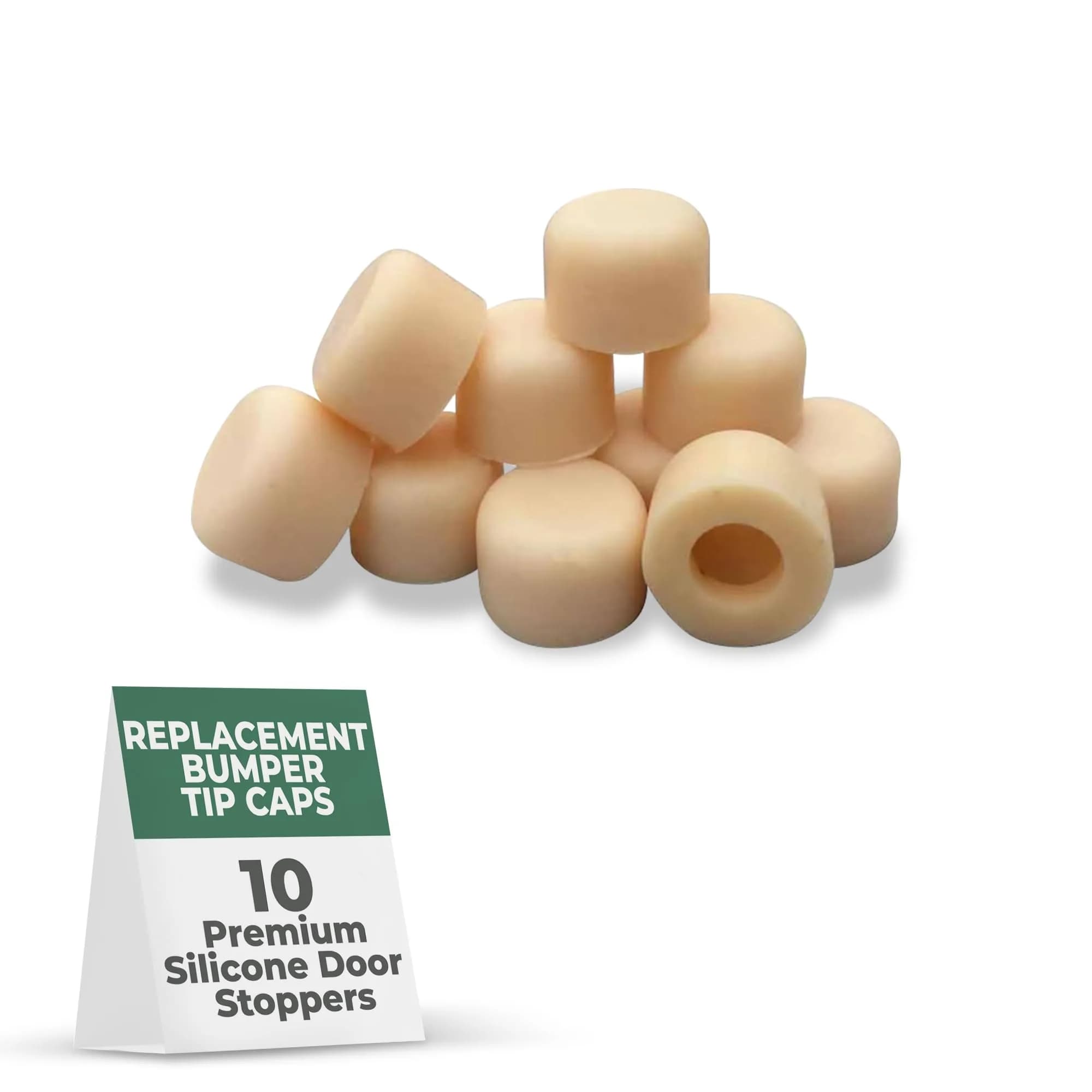 Renovators Supply Manufacturing Silicone Door Stopper Tip 5/8 in. Almond Color | Premium Silicone Door Stopper Caps for Walls & Doors