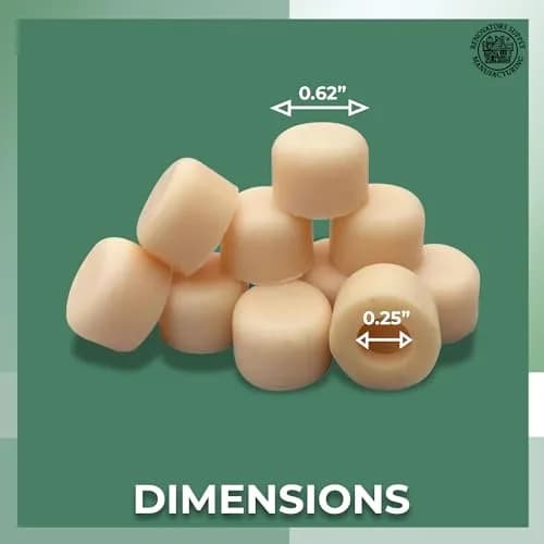 Renovators Supply Manufacturing Silicone Door Stopper Tip 5/8 in. Almond Color | Premium Silicone Door Stopper Caps for Walls & Doors thumbnail 2