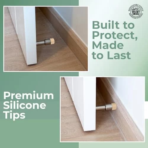 Renovators Supply Manufacturing Silicone Door Stopper Tip 5/8 in. Almond Color | Premium Silicone Door Stopper Caps for Walls & Doors thumbnail 3