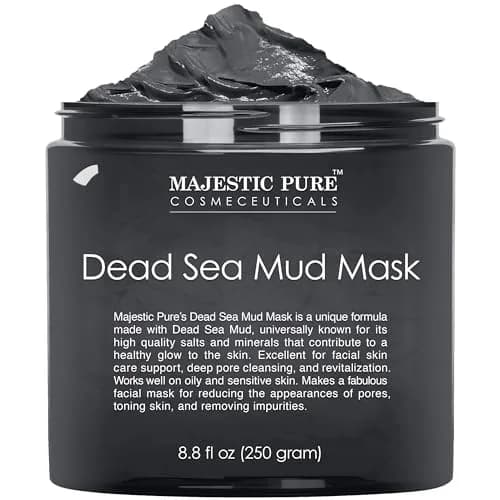 Majestic Pure Dead Sea Mud Mask for Face & Skin Care - 8.8 Oz | Improves Elasticity & Minimizes Pores thumbnail 1
