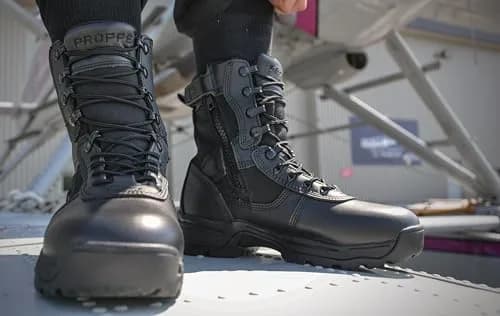 Propper Series 100 8" Side Zip Tactical Boot | Durable Military & Work Footwear in Black, Size 10 Wide thumbnail 2