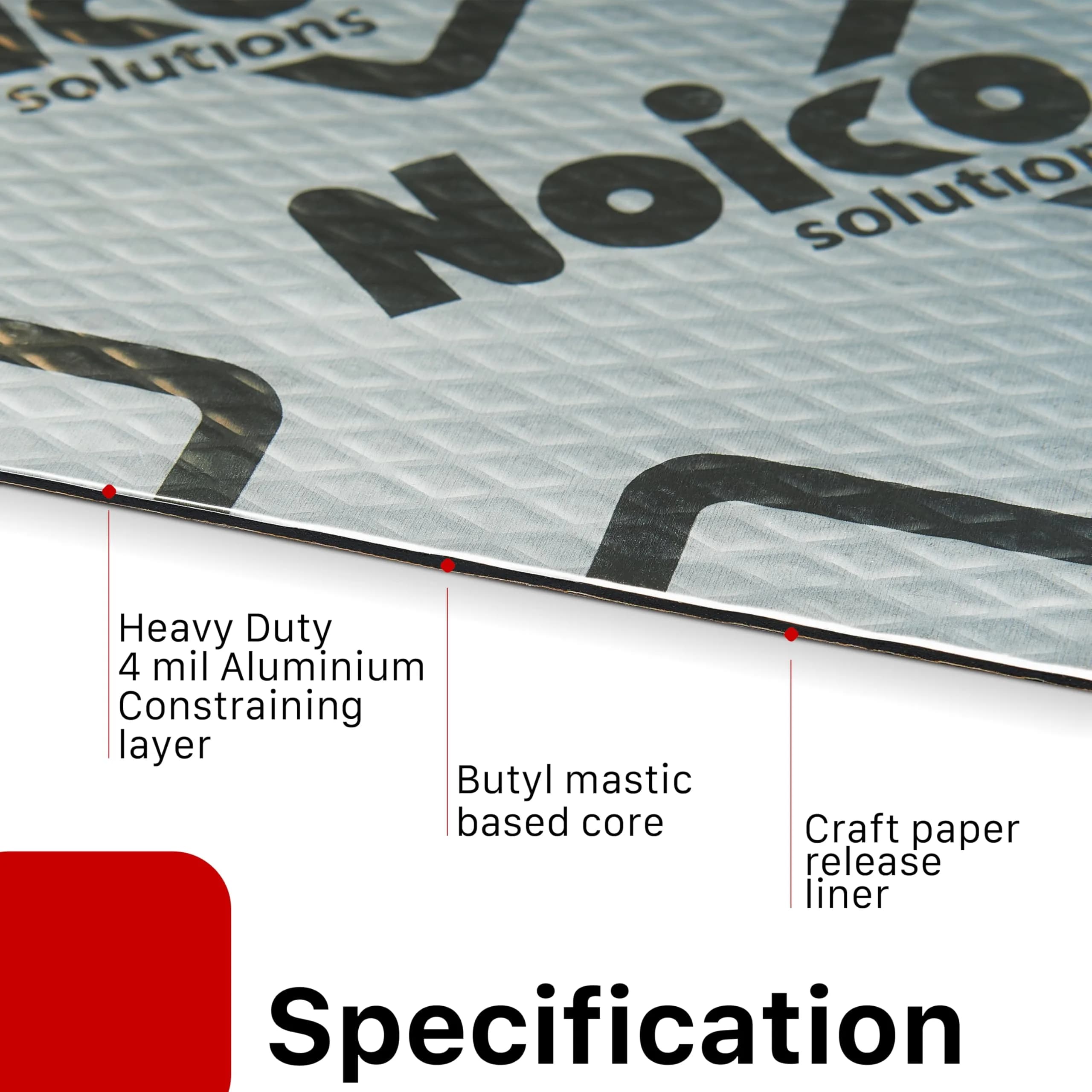 Noico Pro 80 mil 36 sqft Car Sound Deadening Mat | Automotive Butyl Insulation & Dampening - view 2