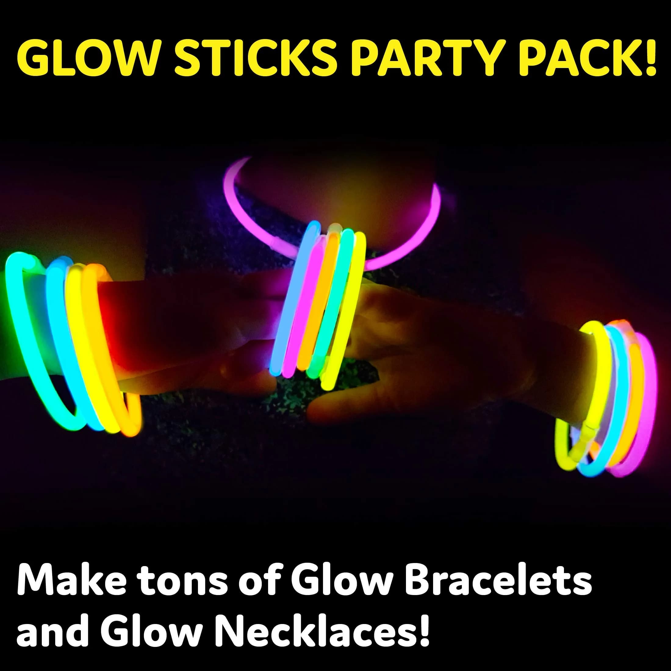 PartySticks Bulk Glow Sticks Party Pack (200 Count, Multi-Color) | Fun for Indian Birthdays & Events - view 2