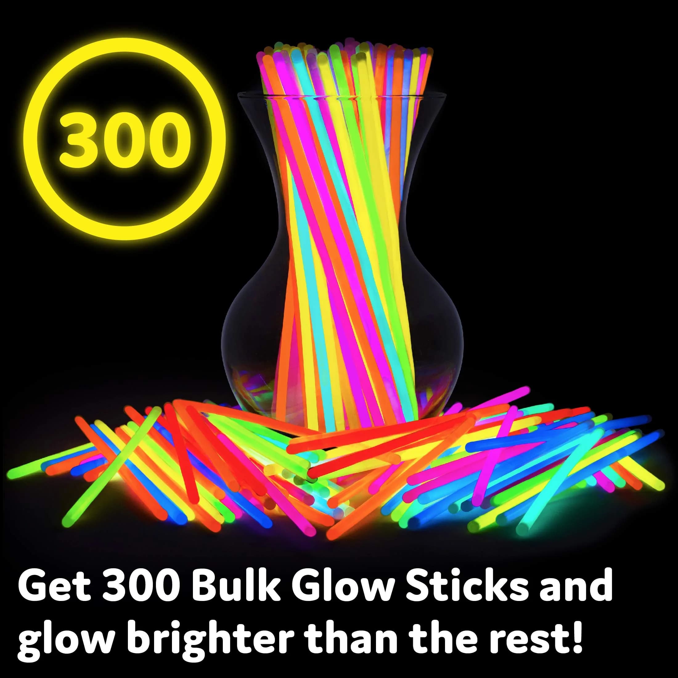 PartySticks Bulk Glow Sticks Party Pack (200 Count, Multi-Color) | Fun for Indian Birthdays & Events - view 3