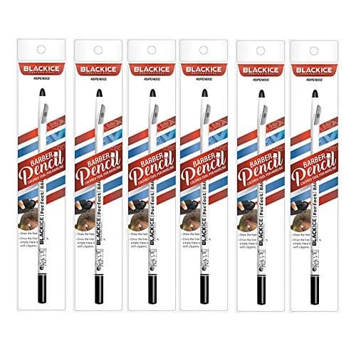 Black Ice Spray Barber Pencil White 6 Count | Creates Sharp Hairlines & Beard Arches thumbnail 1