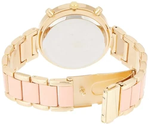 U.S. Polo Assn. Women's USC40063 Gold-Tone Sparkling Bezel Pink Dial Analog Watch 40mm | Classic Dress Watch thumbnail 2