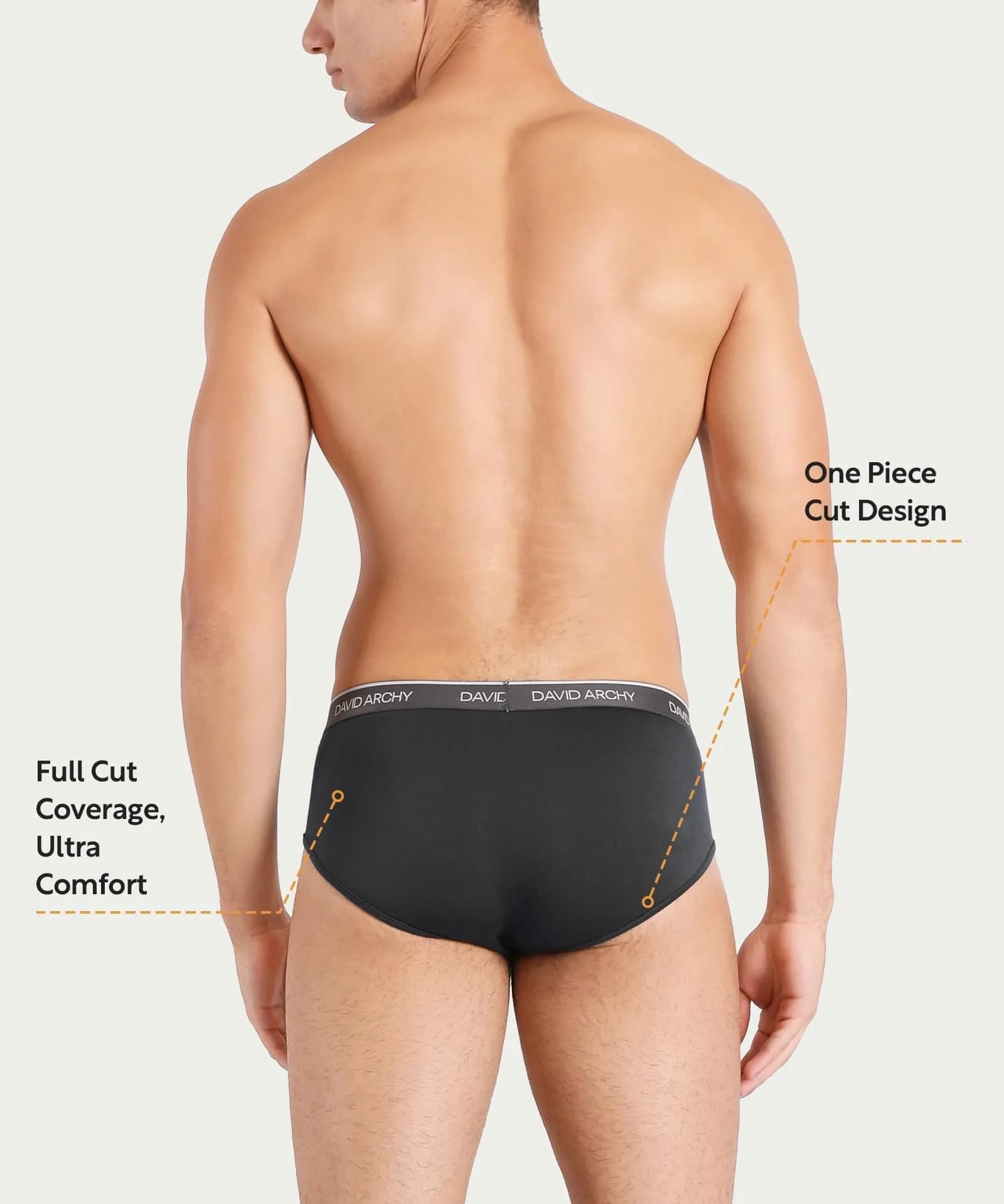DAVID ARCHY Men's Rayon Bamboo Briefs 4-Pack XL | Breathable Support Pouch - view 2
