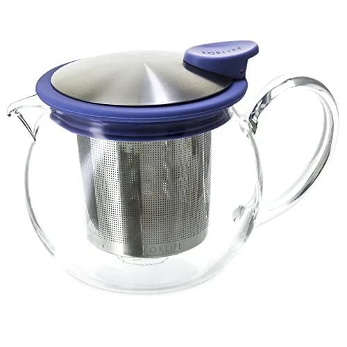 FORLIFE Bola Glass Teapot with Basket Infuser 15oz | Durable Borosilicate & Fine Loose Leaf Brew thumbnail 2