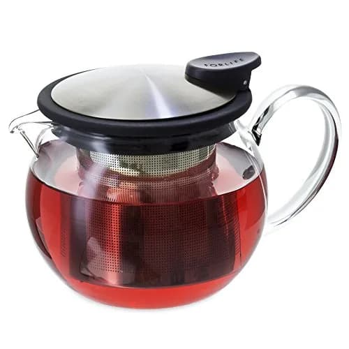 FORLIFE Bola Glass Teapot with Basket Infuser 15oz | Borosilicate & Stainless Steel thumbnail 1