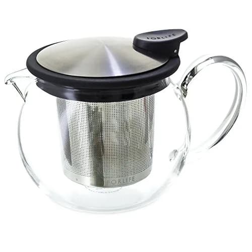 FORLIFE Bola Glass Teapot with Basket Infuser 15oz | Borosilicate & Stainless Steel thumbnail 2
