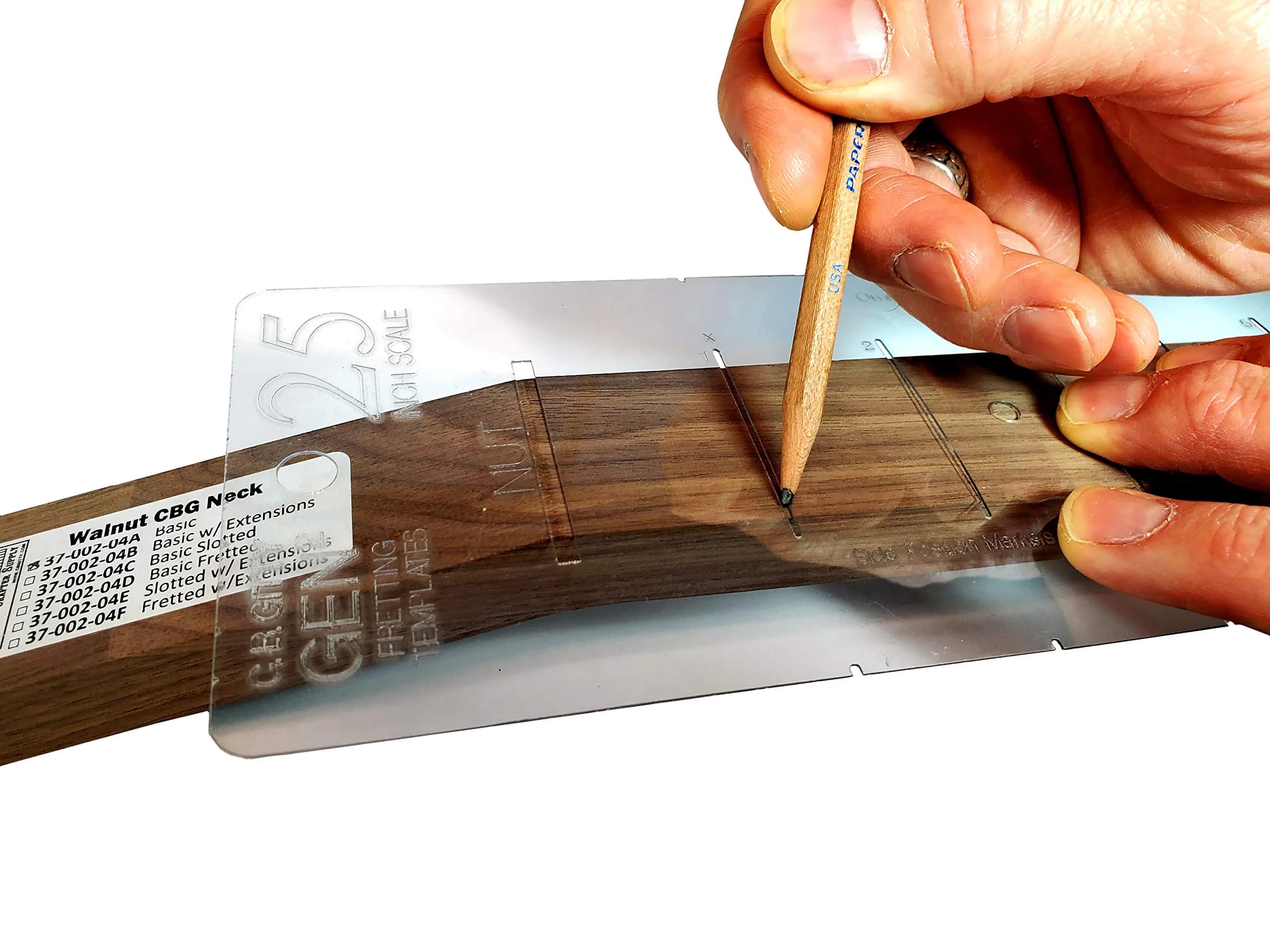 C. B. Gitty 25.5-inch GEN2 Fretting Scale Marking Template for Guitars | Accurate Fret Positioning Tool