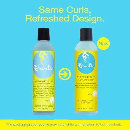 Curls Blueberry Bliss Control Jelly 236ml (8 oz) | Define & Defrizz Curly Hair Styler thumbnail 2
