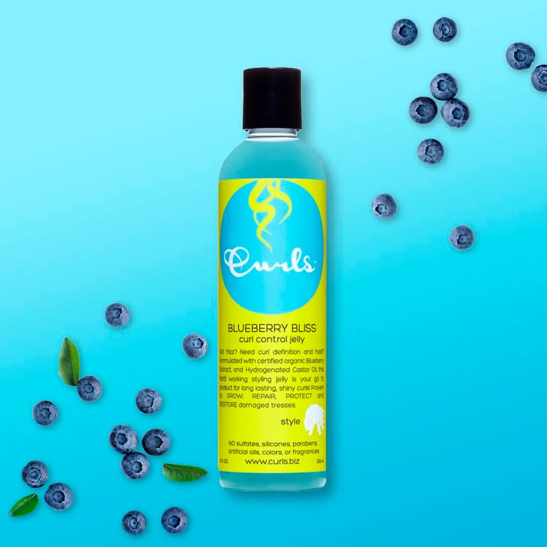 Curls Blueberry Bliss Control Jelly 236ml (8 oz) | Define & Defrizz Curly Hair Styler - view 3
