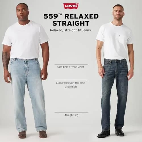 Levi's Men's 559 Relaxed Straight Jeans | Comfortable Fit with Stretch (70-120 chars) thumbnail 5