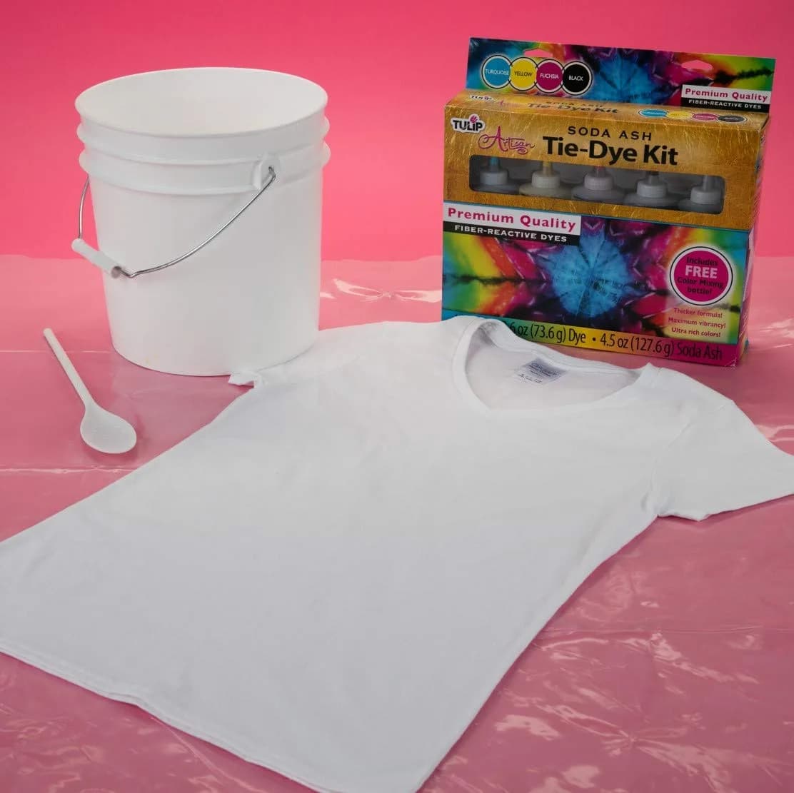 Tulip Artisan Soda Ash Tie-Dye Kit with Color Mixing Bottle, 4x8oz Bottles | Vibrant Fiber Reactive Dyes for Cotton, Rayon, Wool, Linen - view 3
