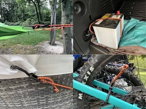 Kotap MABC-36 All-Purpose Adjustable Bungee Cords with Hooks, 36-Inch, Orange/Black, 10 Count | Versatile, Durable, Adjustable thumbnail 2
