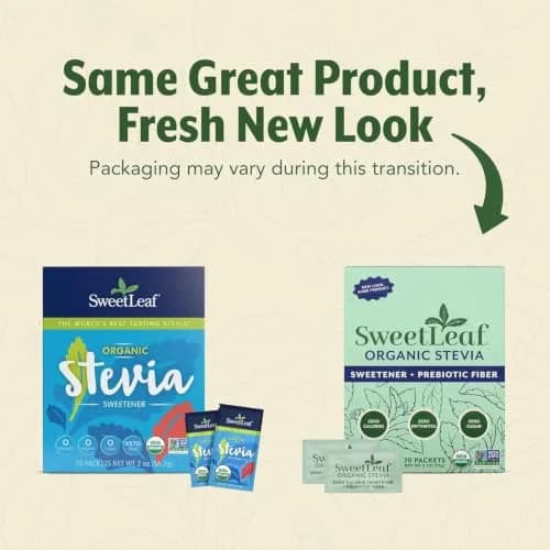 SweetLeaf Organic Stevia Powder Sweetener Sugar Free - 70 Packets (12 Pack) | Zero Calorie, Organic, Keto Friendly thumbnail 3