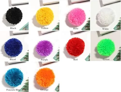 XFYUZR Large Yarn Pom Poms 2 Inch | Handmade Fluffy Craft Balls for DIY Decorations thumbnail 8