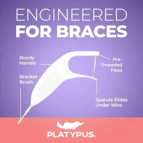 Platypus Orthodontic Flossers for Braces, 180 Count (Pack of 6) | Orthodontist Recommended for Braces thumbnail 2